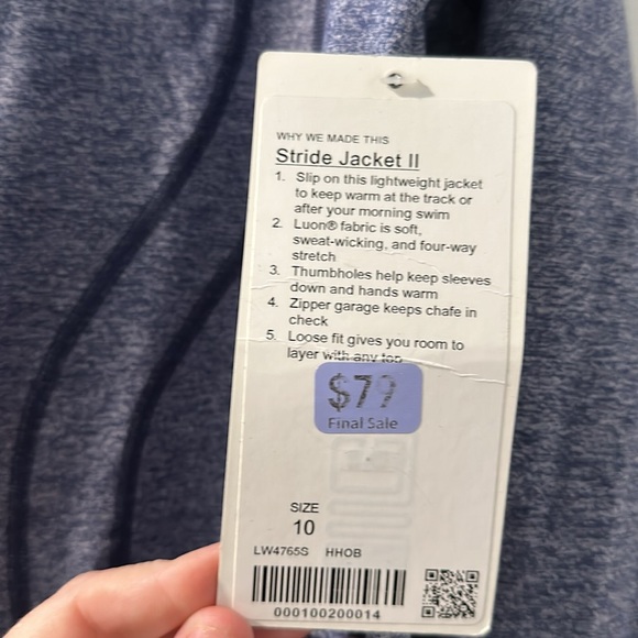 Lululemon stride‎ II jacket NWT - Picture 2 of 3